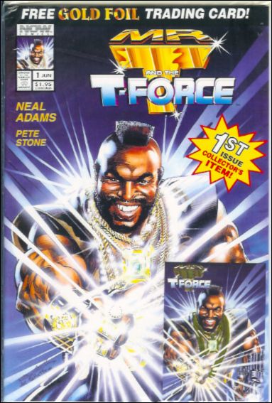 Mr. T and the T-Force issue 1 Polybagged Direct Edition w/ Artwork Trading Card
