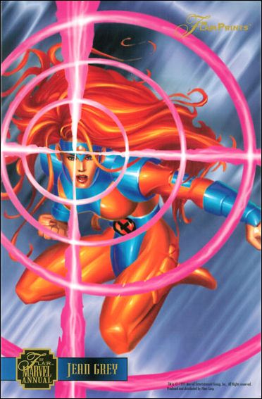 Marvel Annual Flair '95 (FlairPrint Subset) card 5 Jean Grey
