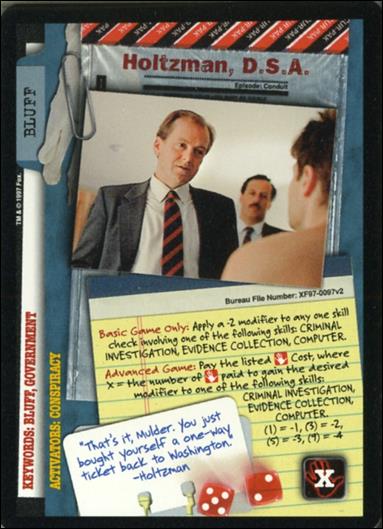 X-Files: The Truth Is Out There (Base Set) card XF97-0097v2 Holtzman, D.S.A.