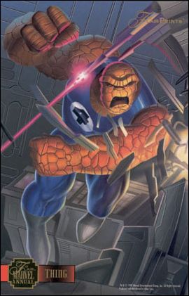 Marvel Annual Flair '95 (FlairPrint Subset) card 9 Thing