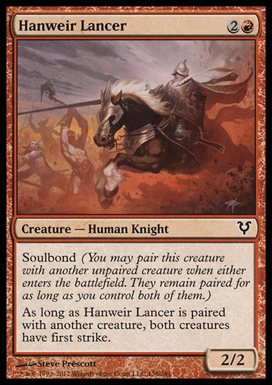 Magic the Gathering: Avacyn Restored (Base Set) card 138 Hanweir Lancer