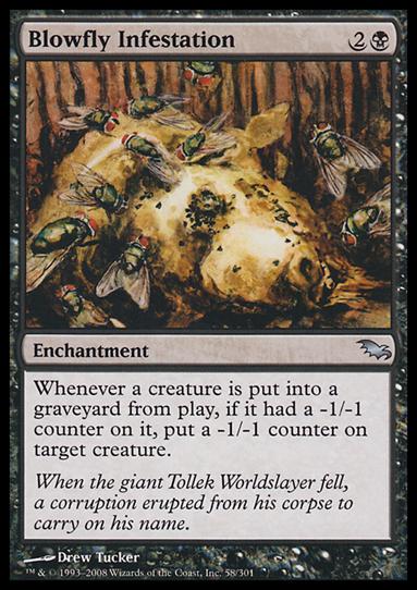 Magic the Gathering: Shadowmoor (Base Set) card 58 Blowfly Infestation