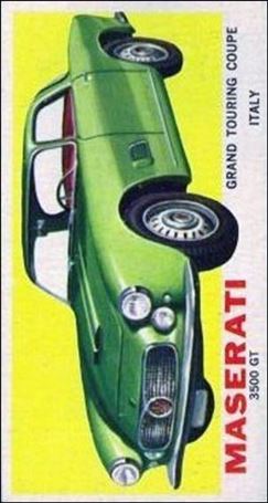 Sports Cars (1961) (Base Set) card 3 Maserati 3500 GT