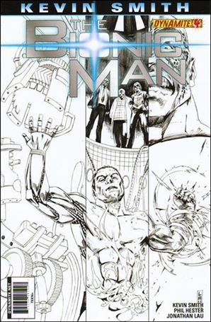 Bionic Man issue 4-D Jonathan Lau 1:25 Black and White Cover