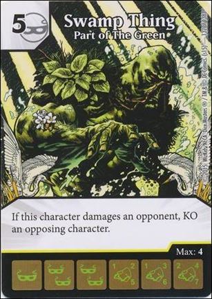 DC Comics Dice Masters Justice League  card 132 Swamp Thing - Part of the Green