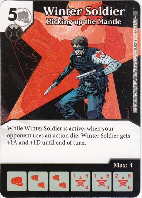 Marvel Dice Masters Civil War card 72 Winter Soldier: Picking up the Mantle