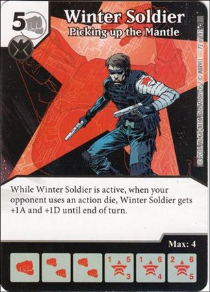 Marvel Dice Masters Civil War card 72 Winter Soldier: Picking up the Mantle