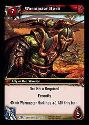 World of Warcraft: Through the Dark Portal (Base Set) card 241 Warmaster Hork