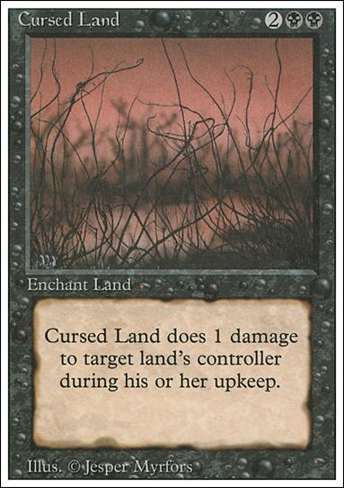 Magic the Gathering: Revised (Base Set) card 98 Cursed Land