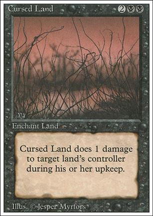 Magic the Gathering: Revised (Base Set) card 98 Cursed Land