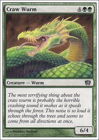 Magic the Gathering: 8th Edition (Base Set) card 239 Craw Wurm