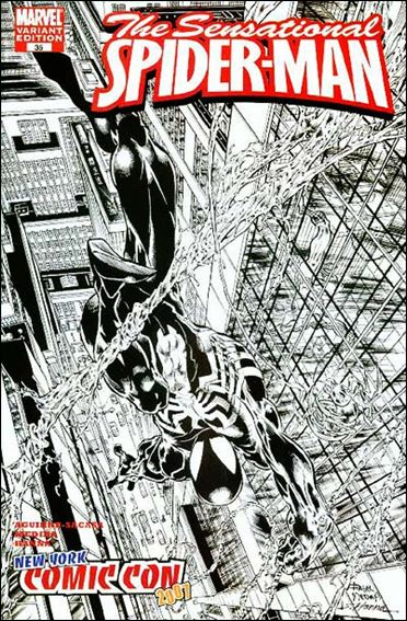 Sensational Spider-Man (2006) issue 35-B New York Comic Con Black & White Cover