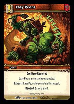 World of Warcraft: Through the Dark Portal (Base Set) card 303 Lazy Peons