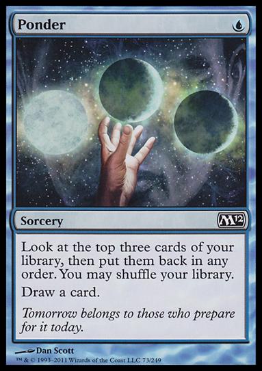 Magic the Gathering: 2012 Core Set (Base Set) card 73 Ponder
