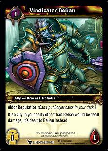 World of Warcraft: March of the Legion (Base Set) card 220 Vindicator Belian