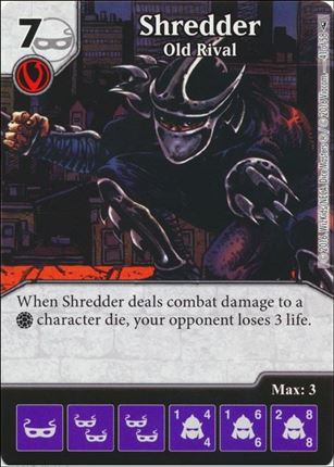 Dice Masters Teenage Mutant Ninja Turtles  card 41 Shredder - Old Rival 