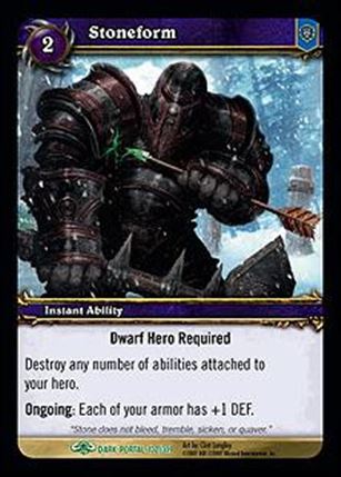 World of Warcraft: Through the Dark Portal (Base Set) card 132 Stoneform