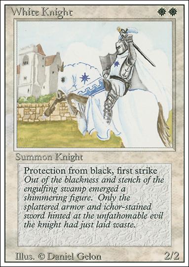 Magic the Gathering: Revised (Base Set) card 44 White Knight