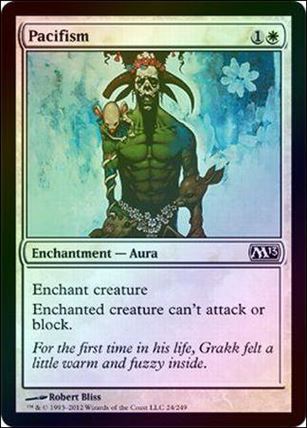 Magic the Gathering: 2013 Core Set (Base Set) card 24-B Pacifism (Foil)