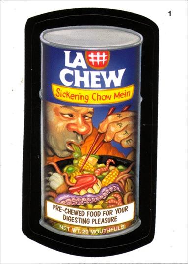 Wacky Packages All-New: Series 1 (Base Set) card 1 La Chew