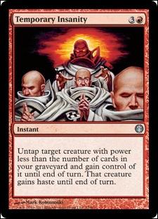 Magic the Gathering: Duel Decks: Knights vs. Dragons (Base Set) card 73 Temporary Insanity