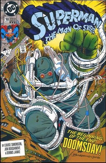 Superman: The Man of Steel issue 18-C Light & Dark Blue Logo Cover (3rd Printing)