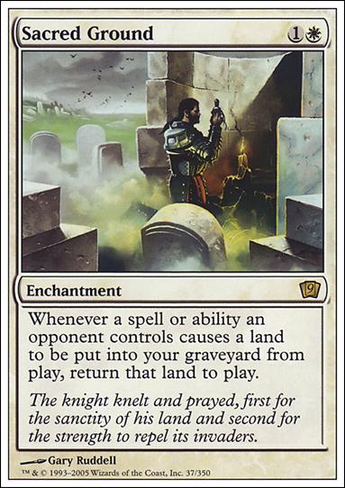 Magic the Gathering: 9th Edition (Base Set) card 37 Sacred Ground