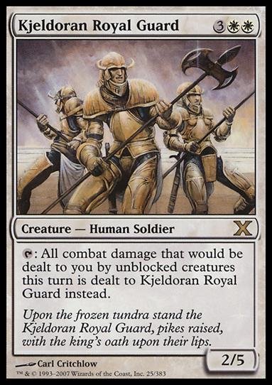 Magic the Gathering: 10th Edition (Base Set) card 25 Kjeldoran Royal Guard