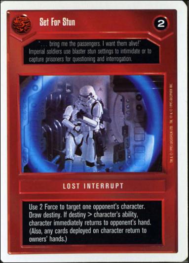 Star Wars: Premiere Unlimited (Base Set) card 95 Set For Stun