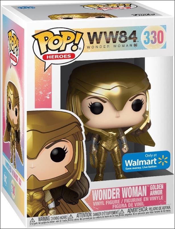 POP! Heroes figure 330 Wonder Woman Golden Armor (Wings Out) Walmart
