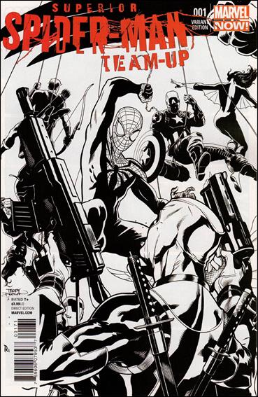 Superior Spider-Man Team-Up issue 1-F Rivera & Dodson Deadpool 1:Store B&W Cover