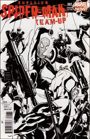 Superior Spider-Man Team-Up issue 1-F Rivera & Dodson Deadpool 1:Store B&W Cover