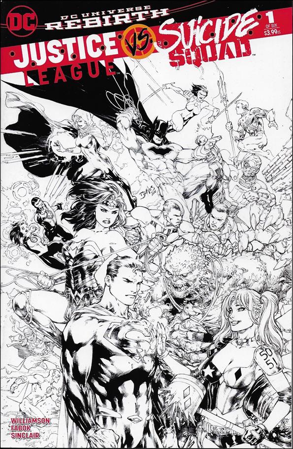 Justice League Vs Suicide Squad issue 1-TZ Ed Benes Rodman Comics Black & White Cover