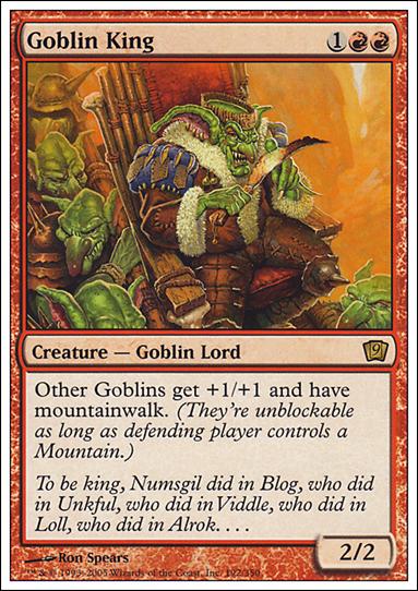 Magic the Gathering: 9th Edition (Base Set) card 192 Goblin King