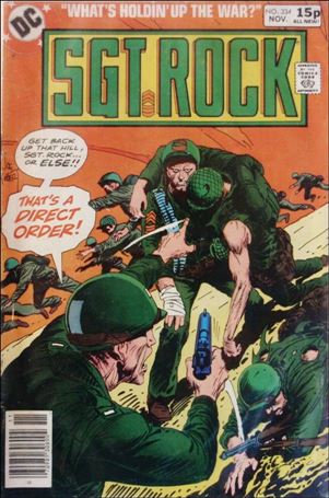 Sgt. Rock (1977) issue 334-B UK Price Cover