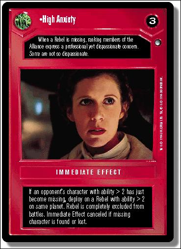 Star Wars: Hoth Limited (Base Set) card 26 High Anxiety