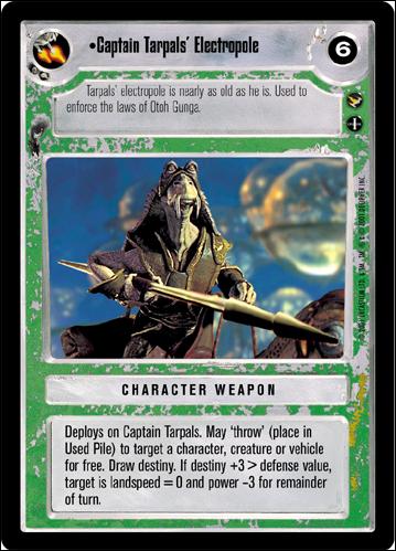 Star Wars: Theed Palace Limited (Base Set) card 126 Captain Tarpals' Electropole