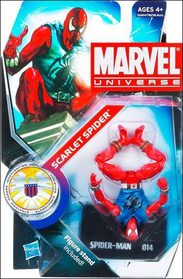 Marvel Universe (Series 3) figure 014-B Scarlet Spider (Spider-Man Stand)