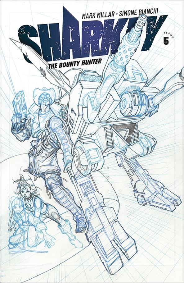 Sharkey the Bounty Hunter issue 5-B Simone Bianchi Sketch Cover