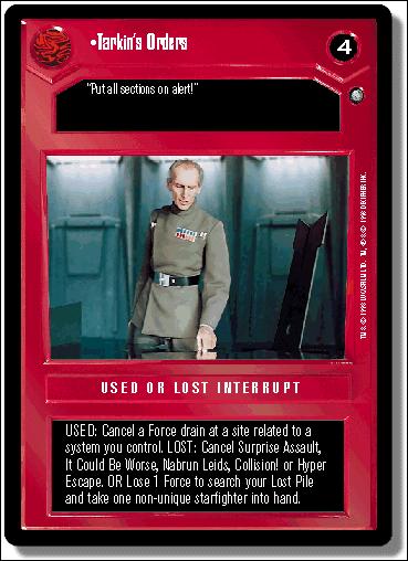 Star Wars: Official Tournament Sealed Deck (Base Set) card 4 Tarkin's Order