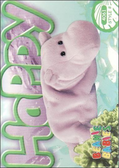 Beanie Babies Series 4 (Base Set) card 193 Happy