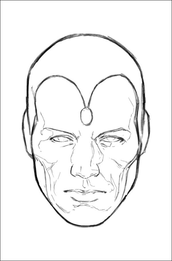 Avengers: Twilight issue 4-G Mark Brooks 1:50 Headshot Sketch Virgin Cover