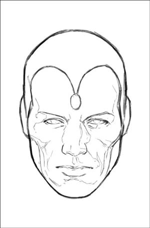 Avengers: Twilight issue 4-G Mark Brooks 1:50 Headshot Sketch Virgin Cover