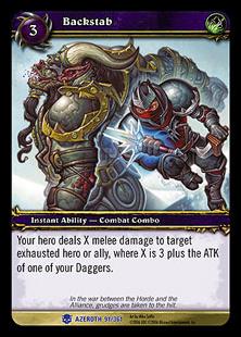 World of Warcraft: Heroes of Azeroth (Base Set) card 91 Backstab