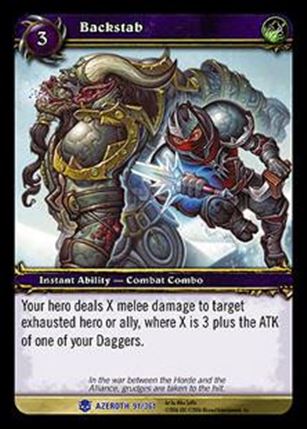 World of Warcraft: Heroes of Azeroth (Base Set) card 91 Backstab