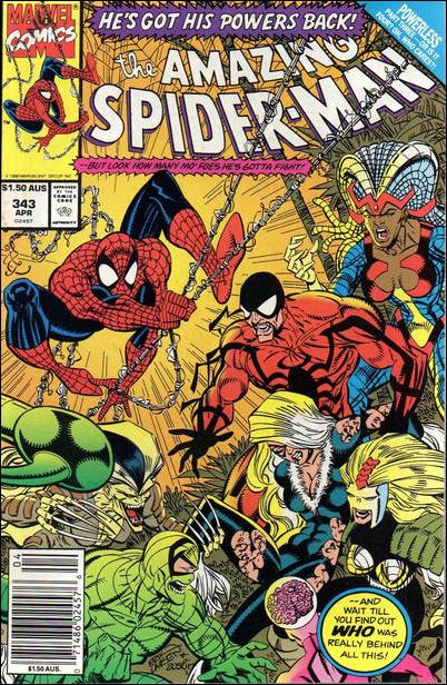 Amazing Spider-Man (1963) issue 343-B Australian Price Cover