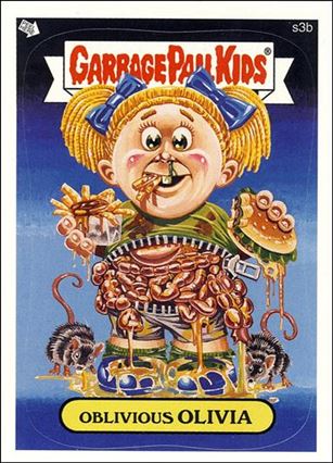 Garbage Pail Kids All-New Series 4 (Scratch 'n Stink Subset) card s3b Oblivious Olivia