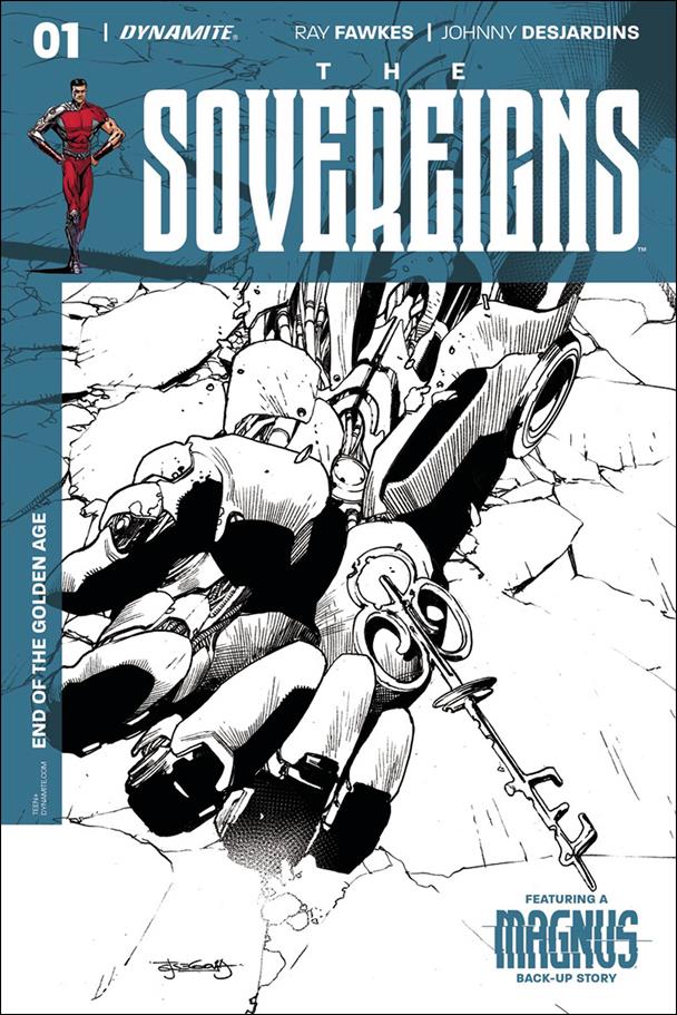 Sovereigns issue 1-E Stephen Segovia 1:10 Black and White Cover