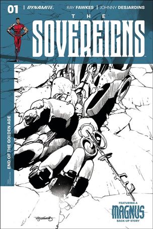 Sovereigns issue 1-E Stephen Segovia 1:10 Black and White Cover
