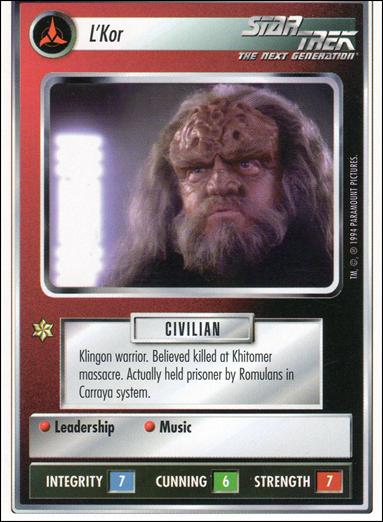Star Trek: Premiere Unlimited (Base Set) card 279 L’Kor 
